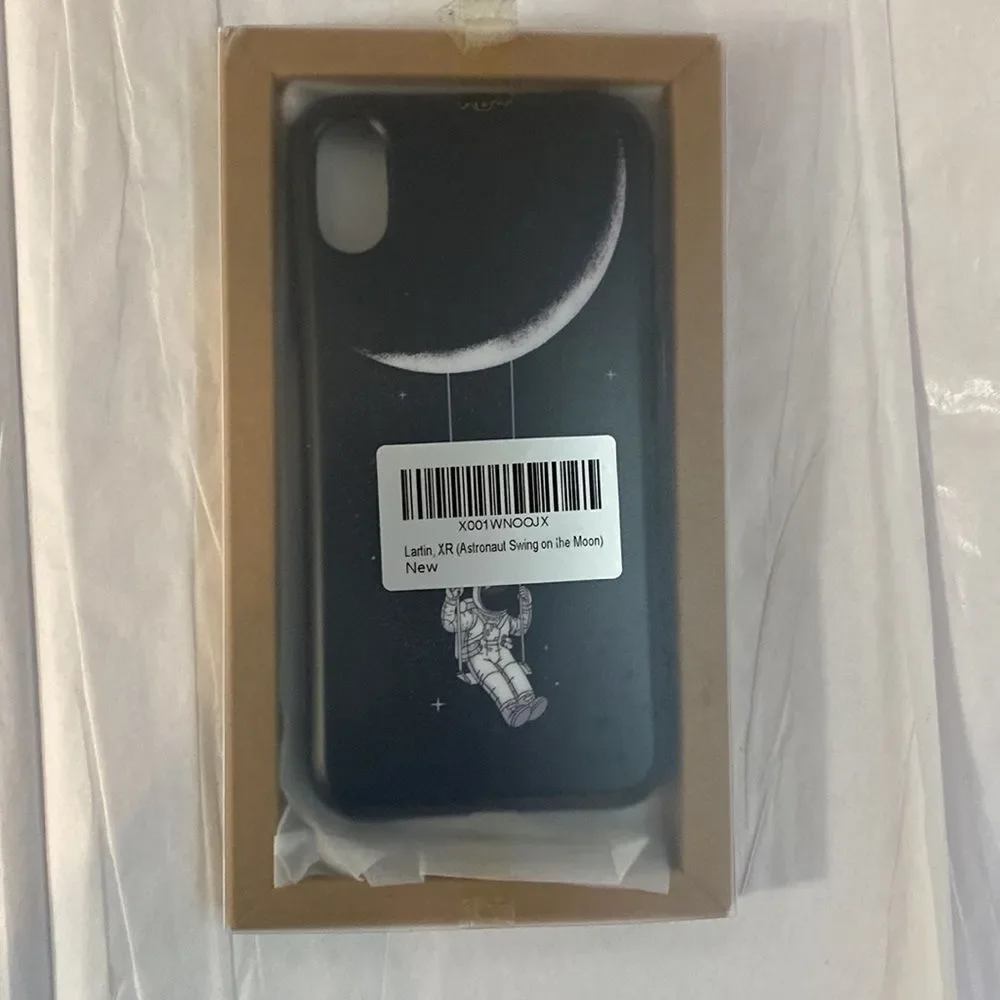 Iphone 11 XR Astronaut swinging‎ on the moon phone case and screen protector